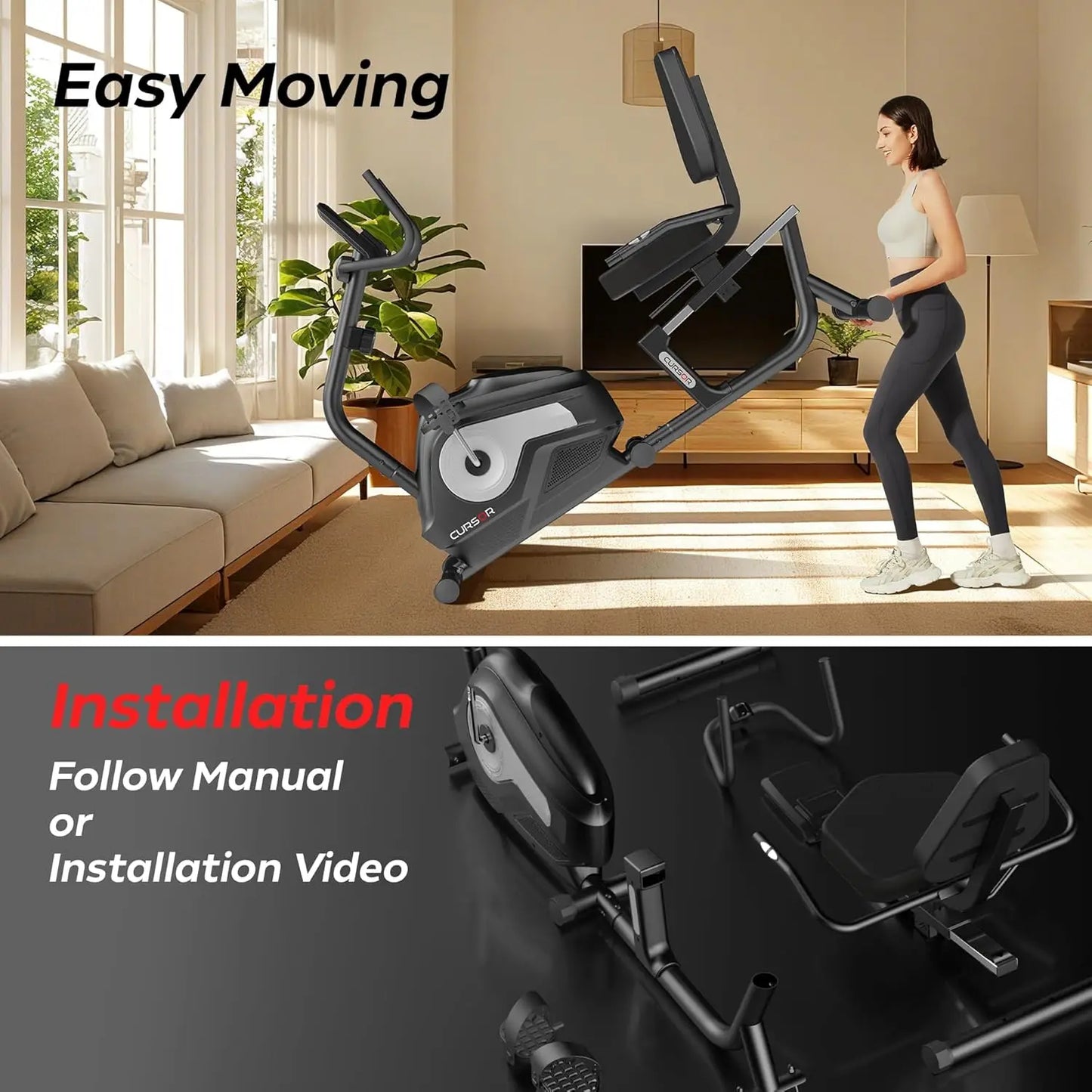 FITNESS Exercise Bike, Stationary Bike for Home, Indoor Cycling Exercise Equipment