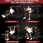 900LBS Weight Bench Set with Squat Rack – Full-Body Home Gym Bench
