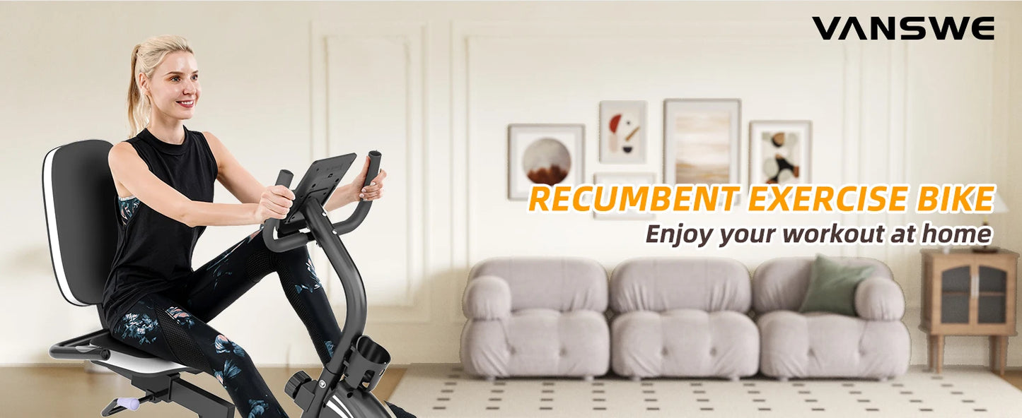 Recumbent Exercise Bike for Adults & Seniors – Magnetic Resistance