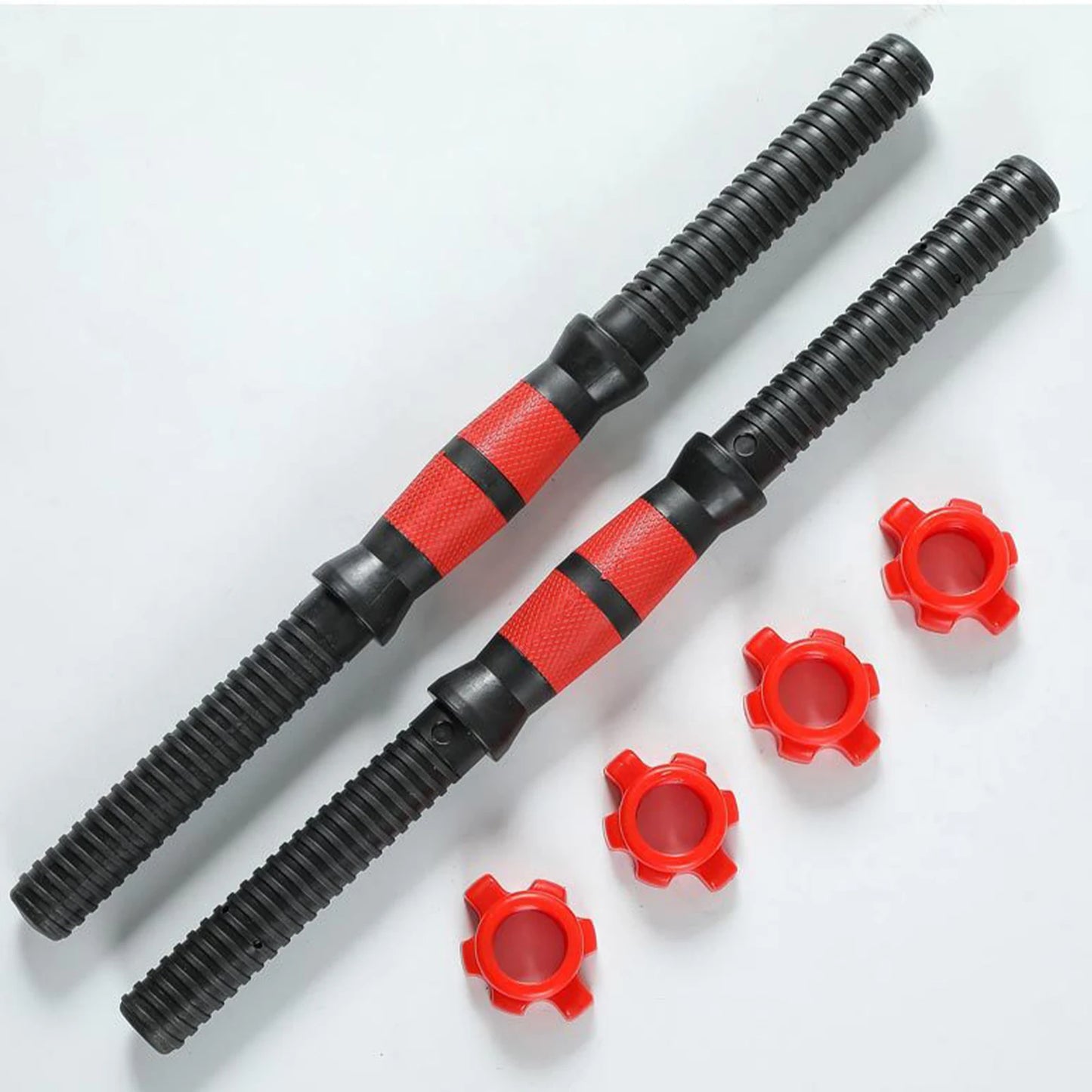 2Pcs Stainless Steel Dumbbell Bars Set for Home Gym