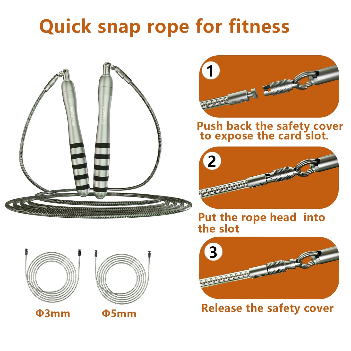 CrossFit Speed Jump Rope – Steel Wire Fast Skipping Rope for Men