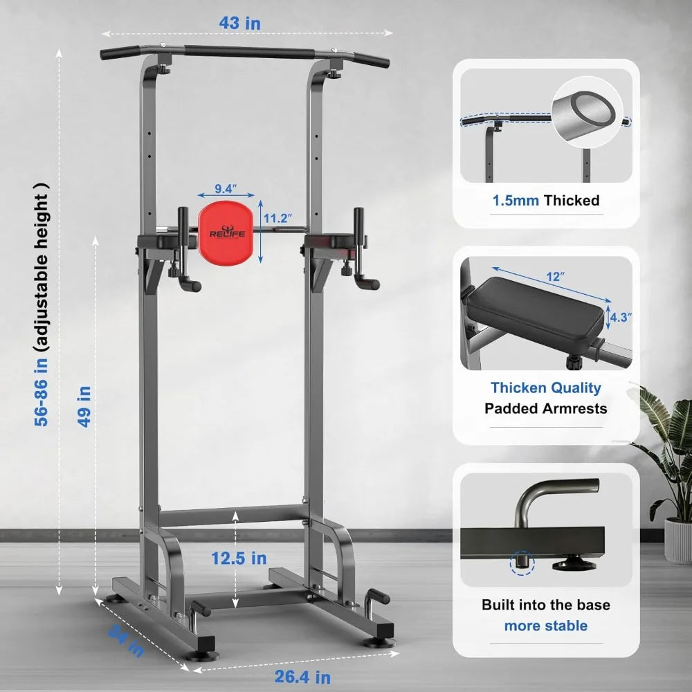 Power Tower Pull-Up & Dip Station for Home Gym