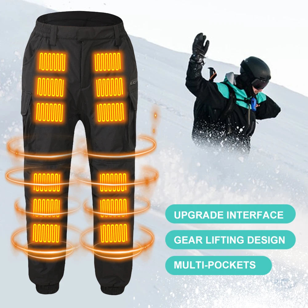 Thermal Heated Pants USB Charging Winter Hiking Pants