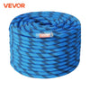 VEVOR 12.7mm Static Climbing Rope 125/150/200ft Outdoor Rock Climbing Rope 30KN Breaking Tension Fiber Rope w/ Steel Snap Hooks