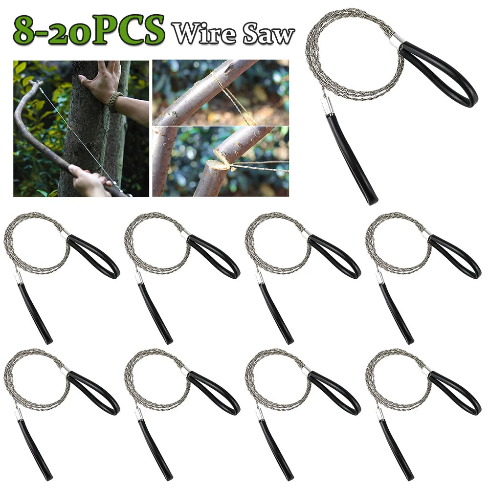 8-20PCS Outdoor Pocket Saw Stainless Steel Survival Tool
