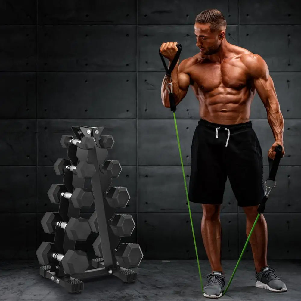 5-Tier Dumbbell Rack – Home Gym Weight Storage Organizer