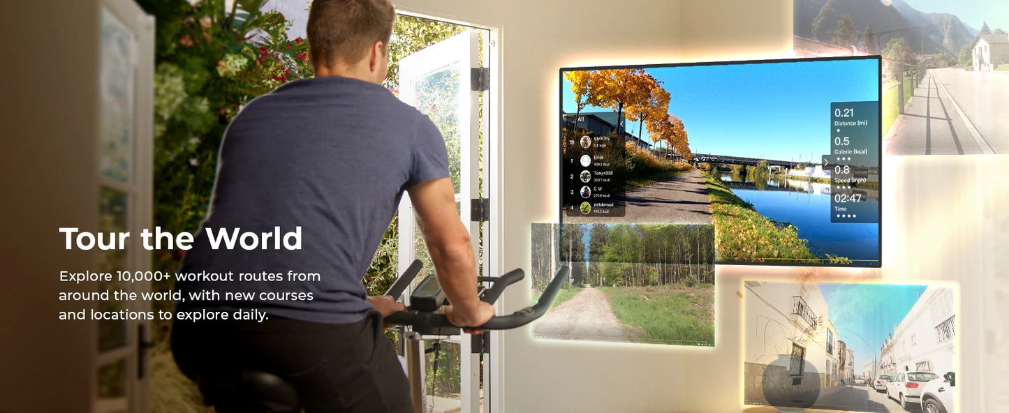 Upright Elliptical Full-Body Exerciser with Pulse Sensors
