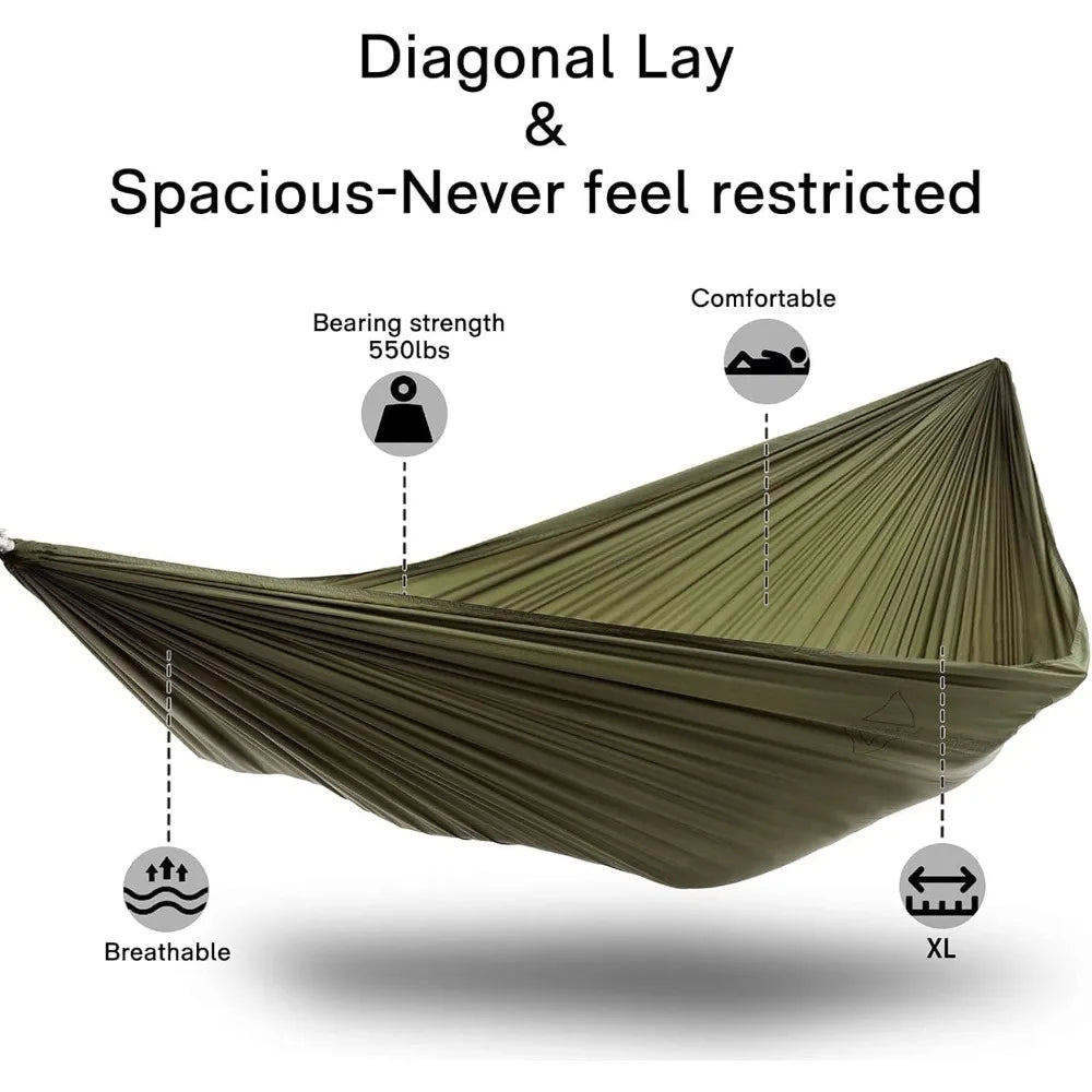 12Ft Camping Hammock with Mosquito Net