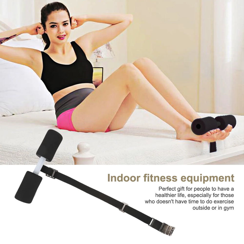 Bed Sit Up Exercise Bar for Home Fitness (Black)