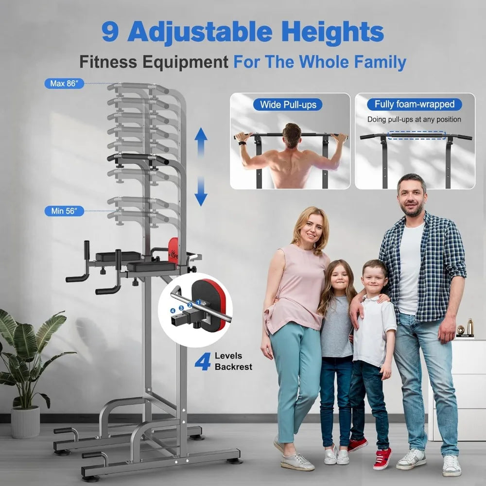 Power Tower Pull-Up & Dip Station for Home Gym