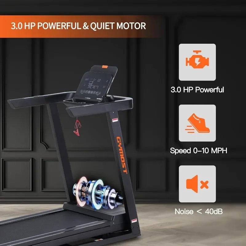 Folding Treadmill with LCD Display for Home