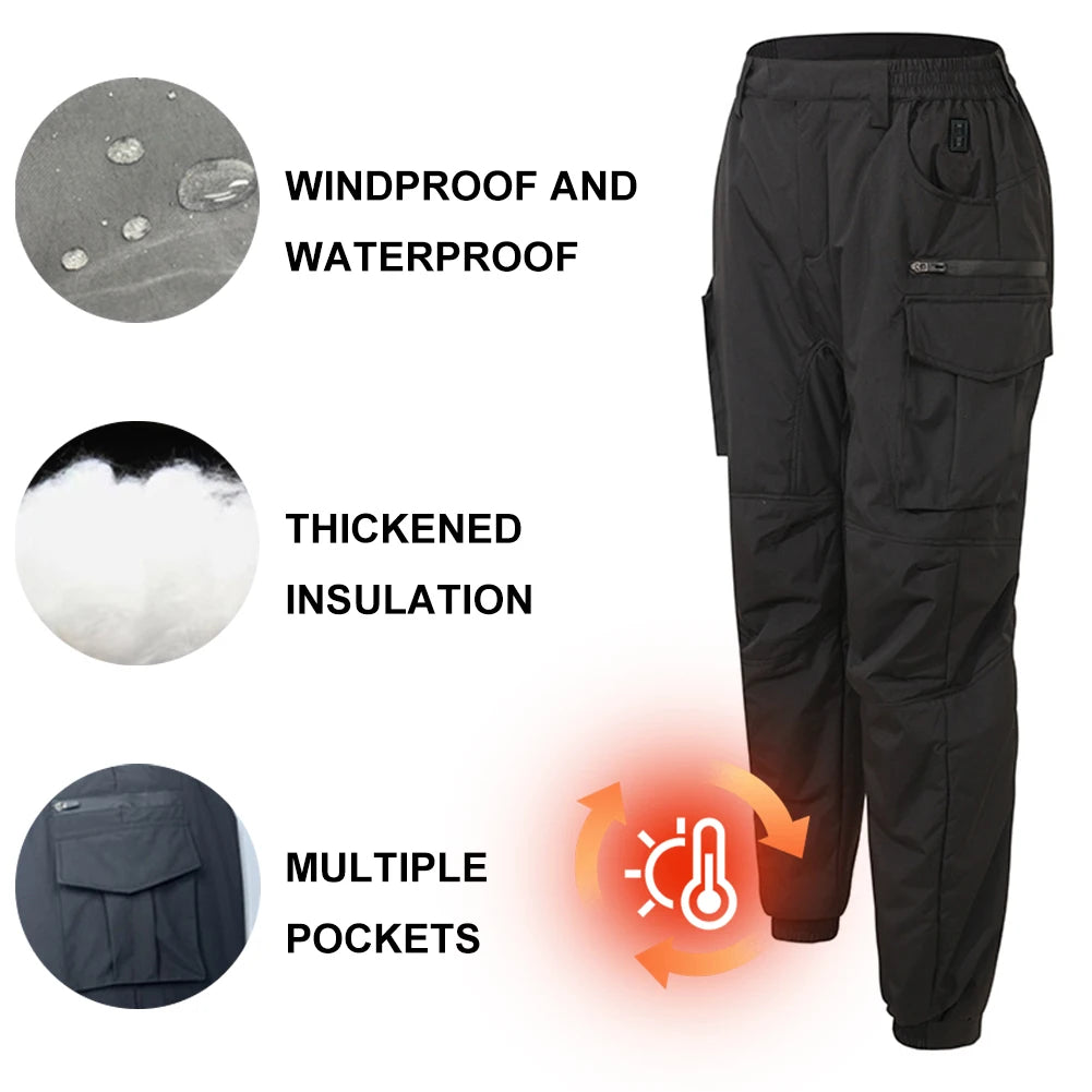 Thermal Heated Pants USB Charging Winter Hiking Pants