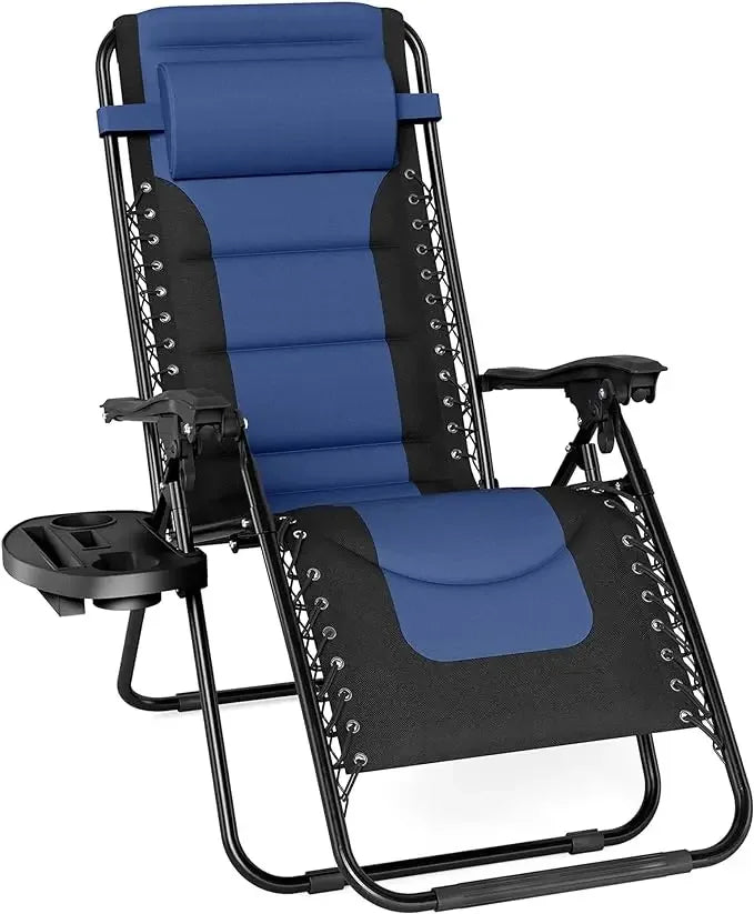 Folding Camping Chair 350 LBS Support Portable Grey
