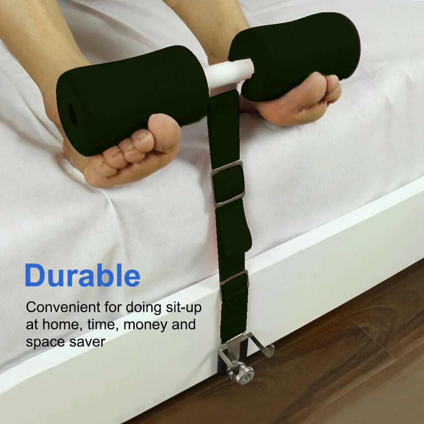 Bed Sit Up Exercise Bar for Home Fitness (Black)
