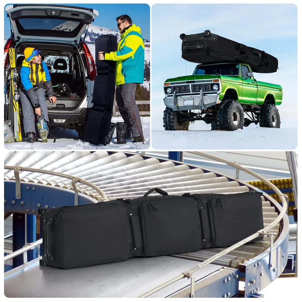 Ski and Snowboard Bag Wheeled Carrier for Winter Sports