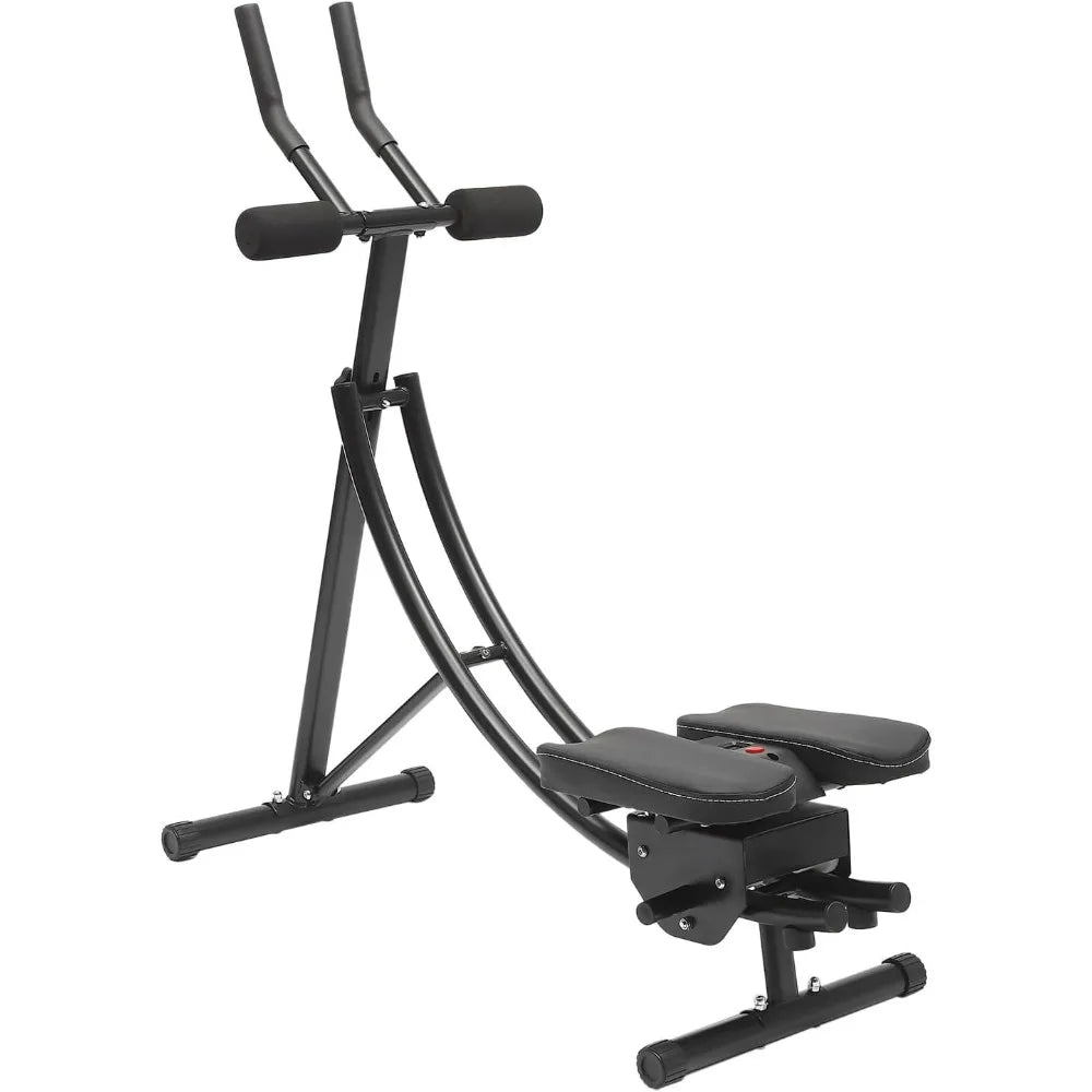 Ab Workout Equipment – Foldable Abdominal Cruncher with LED Monitor