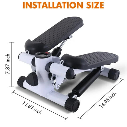 Mini Fitness Stepper with Resistance Bands & LCD Monitor