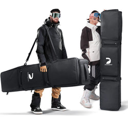 Ski and Snowboard Bag Wheeled Carrier for Winter Sports