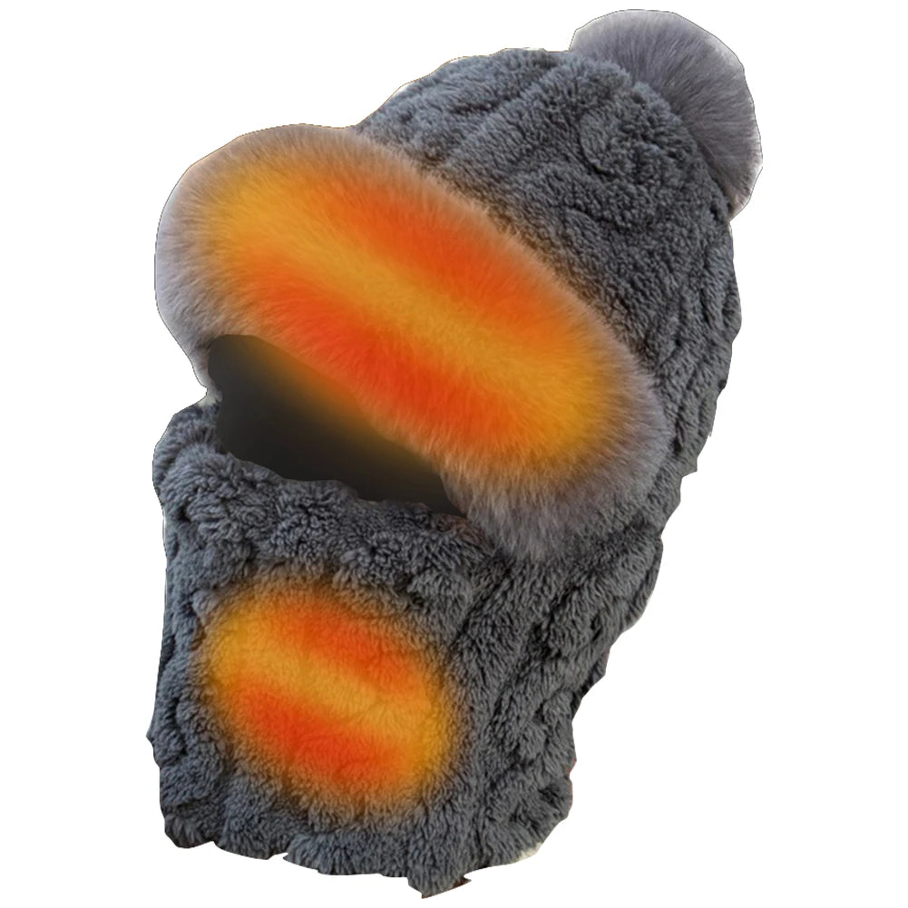 Electric Heating Hat Balaclava for Winter Cycling and Skiing