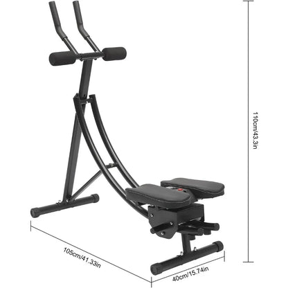 Ab Workout Equipment – Foldable Abdominal Cruncher with LED Monitor