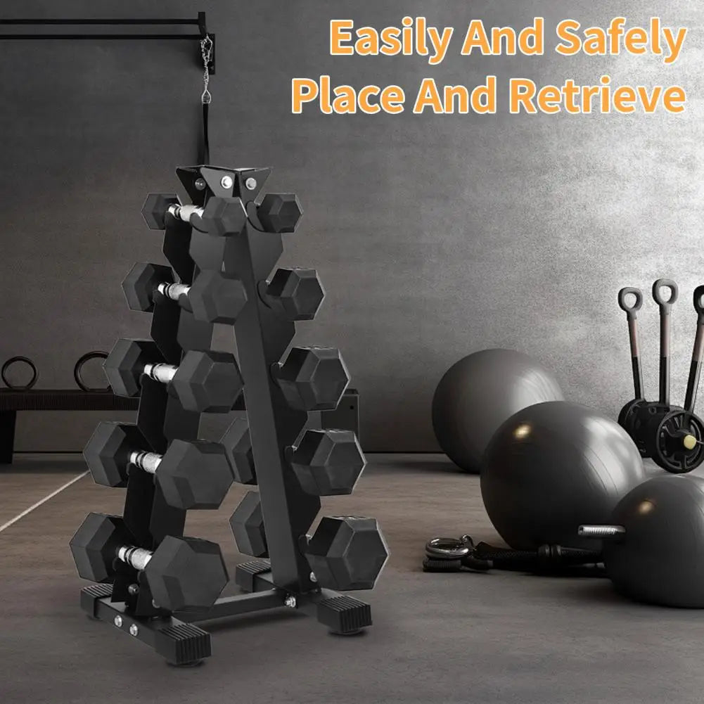 5-Tier Dumbbell Rack – Home Gym Weight Storage Organizer