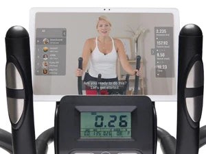 Upright Elliptical Full-Body Exerciser with Pulse Sensors